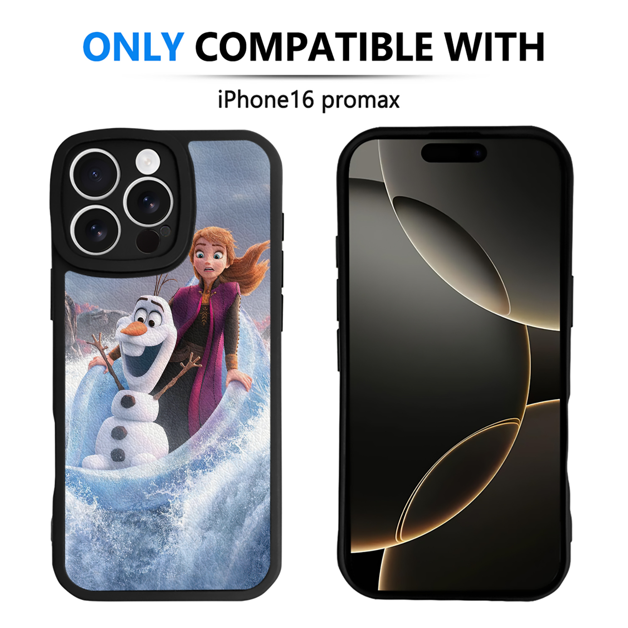 （画像用） アナと雪の女王 アンナ エルサ Frozen Anna Elsa 【iPhone 16シリーズ対応】シリコンスマホケース（レザー調） 材質：シリコン